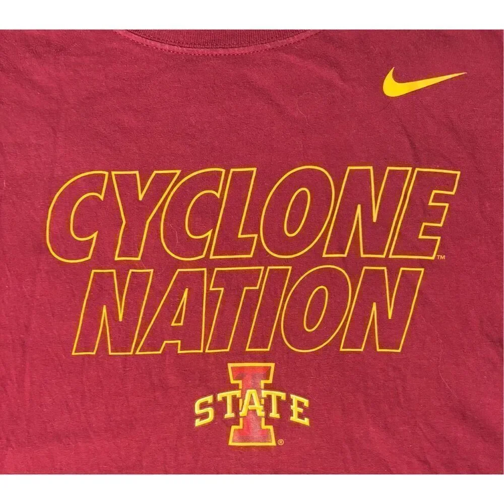 Nike Iowa State Cyclones T Shirt Red Nike Size Large